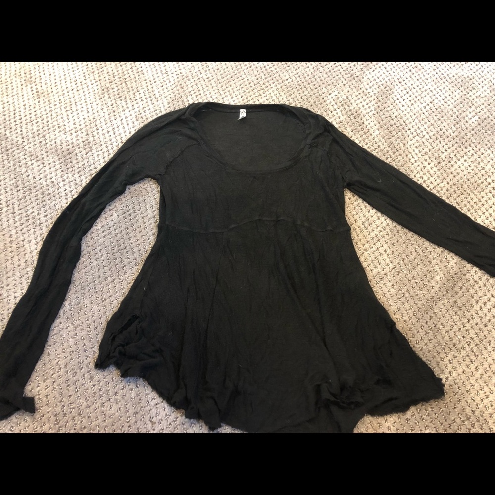 Free People Intimately baby doll long sleeve top